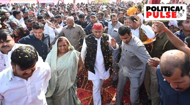 After a visit to Amethi Sunday, SP president Akhilesh Yadav tweeted in Hindi: “I was saddened to see the plight of poor women in Amethi. VIPs have been winning and losing this seat, yet if the condition is like this here, then what to say about the rest of the state?" (Twitter/@samajwadiparty)