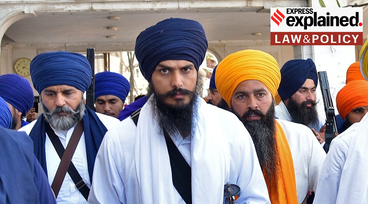 Amritpal Singh, a radical Sikh leader, leaves the holy Sikh shrine of the Golden Temple along with his supporters, in Amritsar, India.