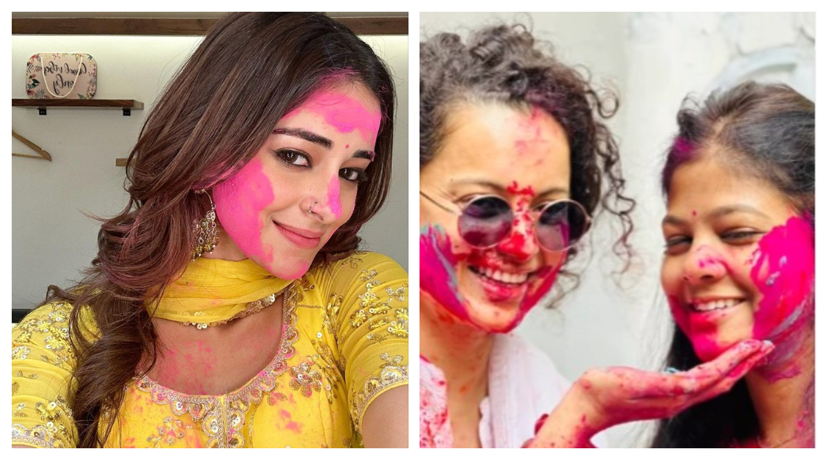 holi celebration by bollywood actress