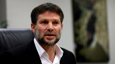 Israeli Finance Minister Bezalel Smotrich speaks at a news conference in Jerusalem, Israel, January 8, 2023.