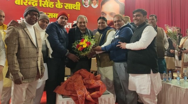 In January this year, Birender Singh's associates gathered in Hisar in a function organised by a platform known as “Birender Singh Ke Sathi”. (Express photo via organisers)