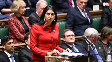 Home Secretary Suella Braverman speaks in the House of Commons, London. (AP, file)