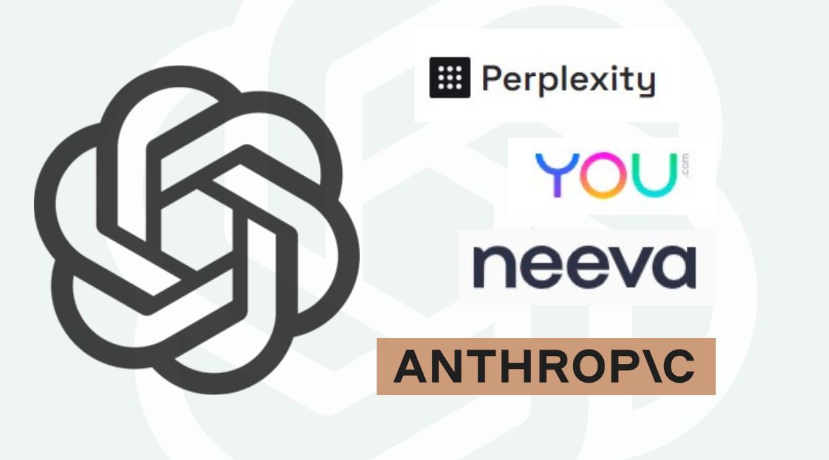 A set of logos of ChatGPT alternatives