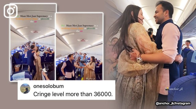 Couple dances mid-air to ‘Maan Meri Jaan’ after booking charter flight