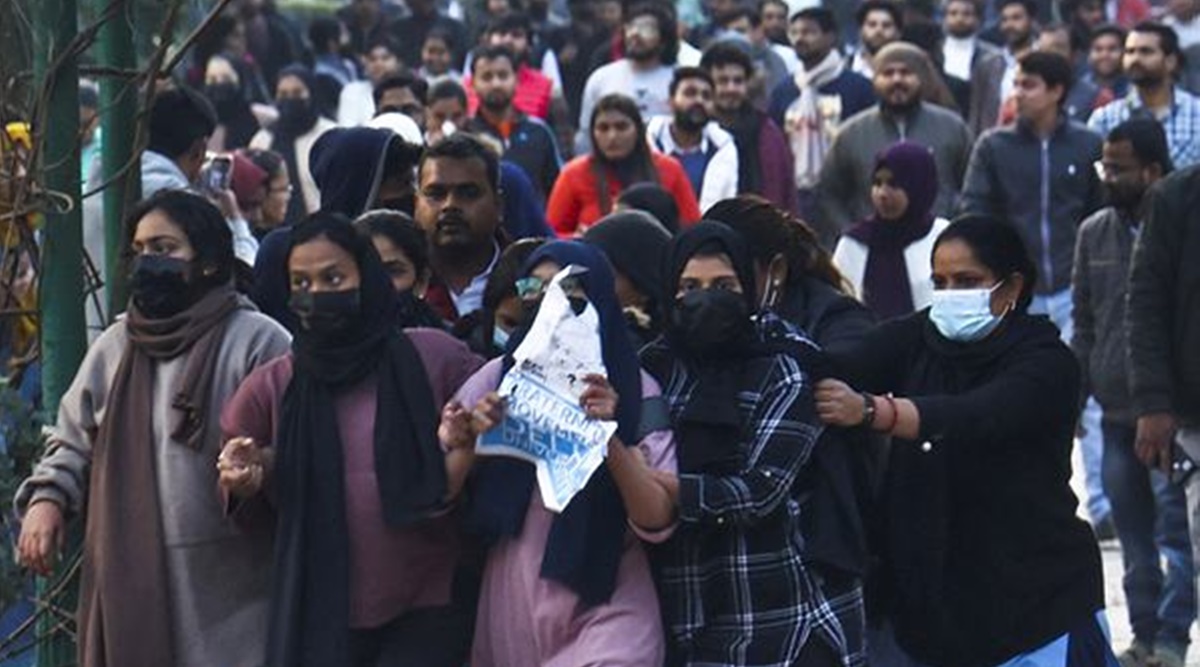 Delhi University students detained, Delhi University protest, Delhi University BBC Documentary debarment students, Indian Express Delhi news, Delhi top news