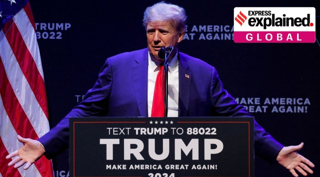 Donald Trump giving speech