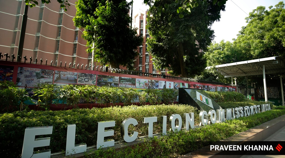 A view of the Election Commission of India building in New Delhi. (Express photo by Praveen Khanna)