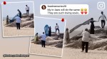 Elderly couple wins hearts as they help daughter-in-law get perfect photo at the beach