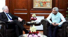 External Affairs Minister S Jaishankar with Secretary of US Air Force Frank Kendall in New Delhi on Tuesday. PTI India, US can work together on emerging tech: Pentagon official