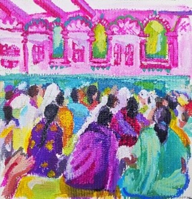 art, art exhibition, new delhi, onkaf gallery, spanish artist, watercolour, realities, spiritual, india, indian express