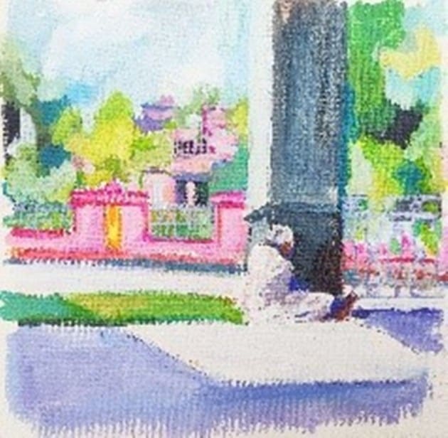 art, art exhibition, new delhi, onkaf gallery, spanish artist, watercolour, realities, spiritual, india, indian express