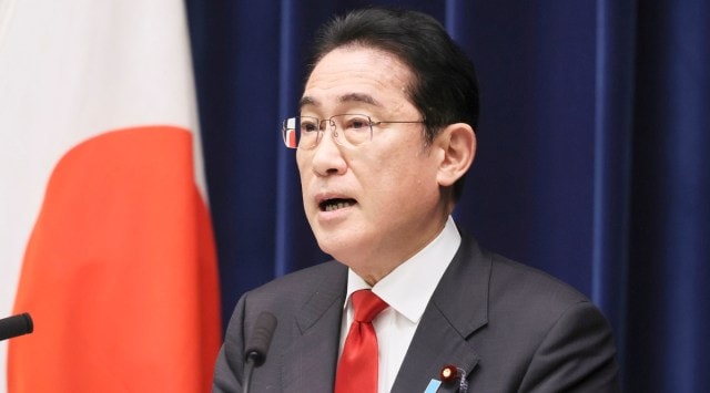 Japanese Prime Minister Fumio is heading to Kyiv for talks with Ukrainian President Volodymyr Zelenskyy. (AP, File)