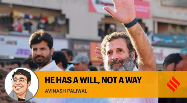 Rahul Gandhi during Bharat Jodo Yatra (Express Photo)