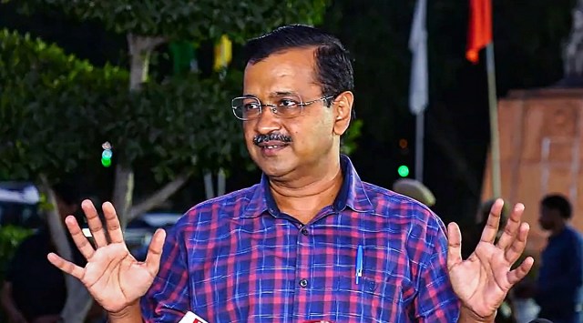 Delhi Chief Minister Arvind Kejriwal addresses a press conference, in New Delhi, following the resignation of ministers Satyendar Jain and Manish Sisodia. (PTI)