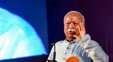 File photo of Rashtriya Swayamsevak Sangh (RSS) Chief Mohan Bhagwat. (PTI)