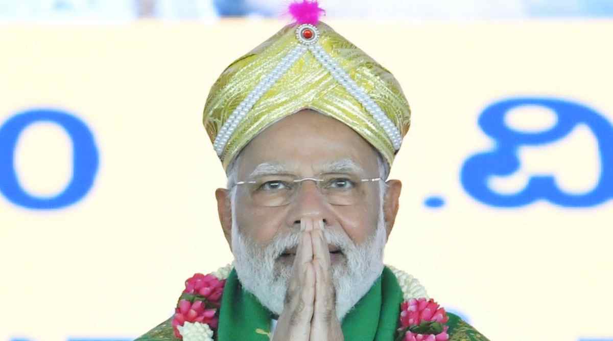 Prime Minister Narendra Modi at foundation stone laying and development projects dedication ceremony, in Mandya, Sunday, March 12, 2023. (PTI Photo)