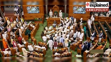 MPs protesting at the well of the house
