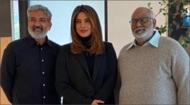 Priyanka Chopra with SS Rajamouli and MM Keeravani (Image: Priyanka Chopra/Instagram)