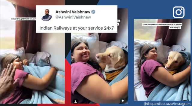 Railways Minister Ashwini Vaishnaw reacts to video of woman travelling with her pet dog on train
