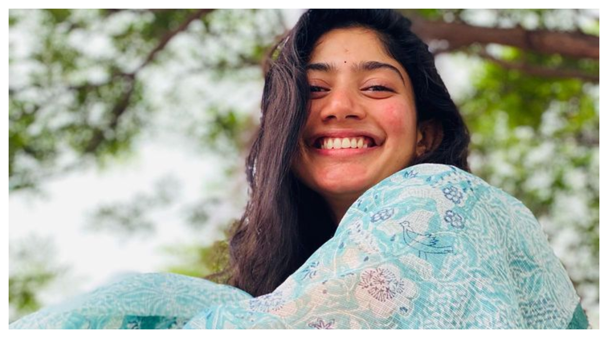 1200px x 667px - Sai Pallavi makes an appearance in a pastel blue floral saree for \