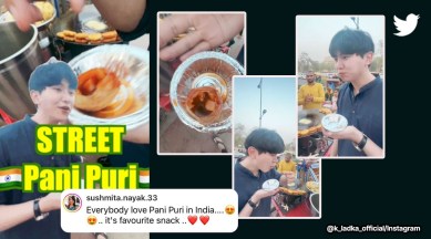 South Korean content creator tries ‘pani puri’ snack from Indian street