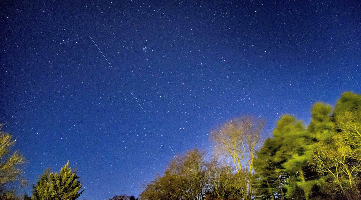 Space junk, starlink satellite