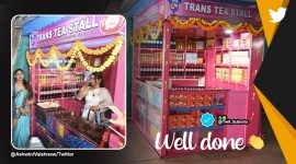 Trans tea stall at railway platform
