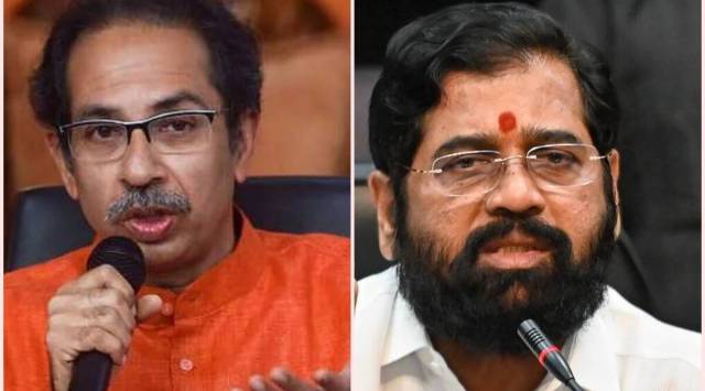 Eknath Shinde (left) and Uddhav Thackeray (Express Photo)
