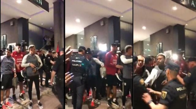 Peru football team, Peru national football team, peru players vs Spanish police, Peru players beaten