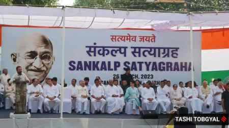 Congress satyagraha, rahul gandhi, rahul gandhi disqualification,