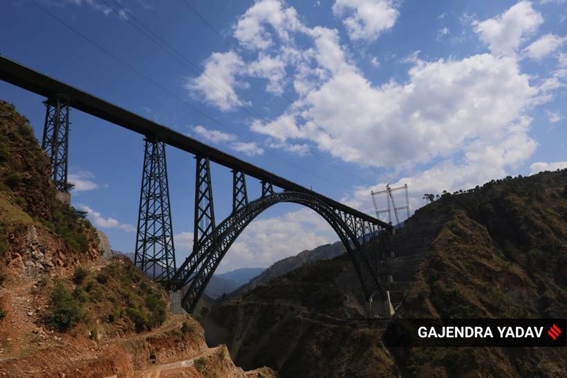 The Chenab railway bridge connects Katra and Banihal. (Express photo by Gajendra Yadav)
