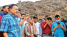 Kejriwal visited the landfill on Thursday with minister Saurabh Bharadwaj. PTI
