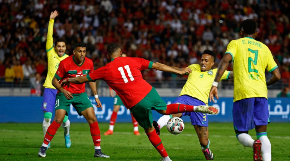 Sofiane Boufal dan Abdelhamid Soubiri mencetak gol untuk memberi Maroko kemenangan 2-1 atas Brasil