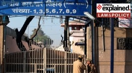 An outside view of Tihar Jail no 3 in Delhi.