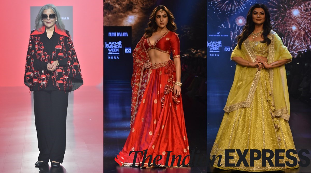 Xx Video For Susmita Sen - Zeenat Aman, Sara Ali Khan, Sushmita Sen and more dazzle on Day 3 of Lakme  Fashion Week X FDCI 2023 | Lifestyle News,The Indian Express