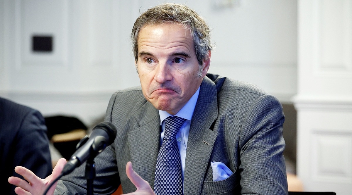International Atomic Energy Agency (IAEA) Director General Rafael Grossi speaks to the media at the Dupont Circle Hotel in Washington, US, March 15, 2023. (Reuters)