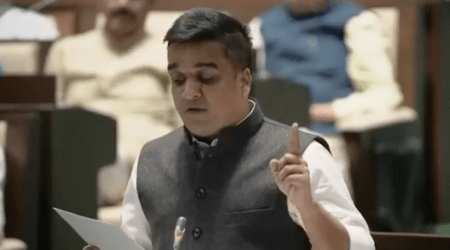 Gujarat Home Minister Harsh Sanghvi. (Screenshot/Instagram)