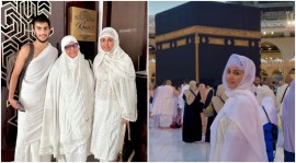Hina Khan is in Makkah for her first Umrah.