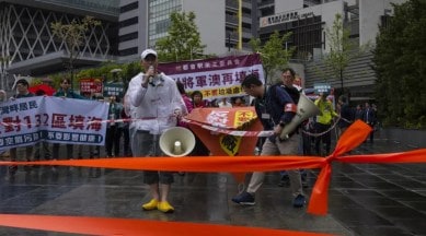 hong kongers, first protest, indian express