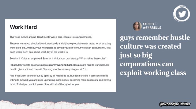 hustle culture viral tweet