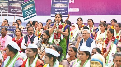BRS leader K Kavitha protest