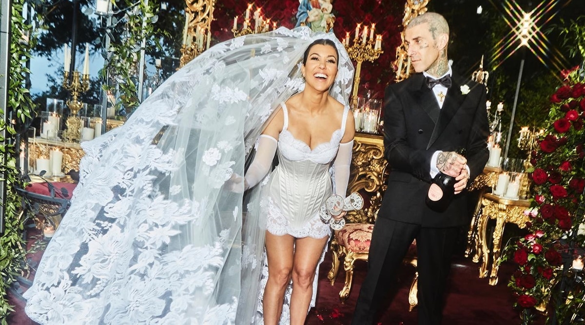 Kourtney Kardashian shares story behind her 'short' wedding dress | Fashion News - The Indian Express Kourtney Kardashian shares story behind her 'short' wedding dress | Fashion News - The Indian Express