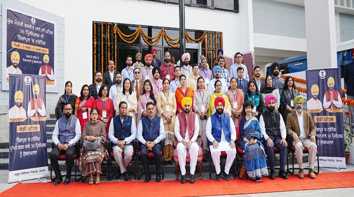 Punjab CM Bhagwant Mann flags off second batch of government school principals for training in Singapore