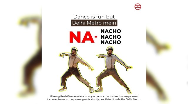 metro delhi dancing prohibited