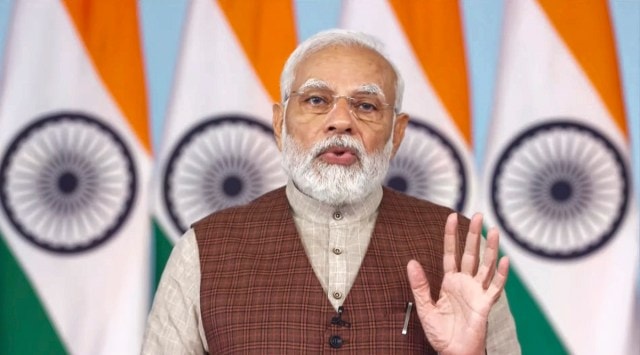 Prime Minister Narendra Modi addresses a post-budget webinar in New Delhi, March 4, 2023. (PTI)