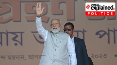 Indian Prime Minister Narendra Modi at a rally.