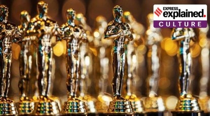 What is the history behind the golden Oscars trophy and why is it