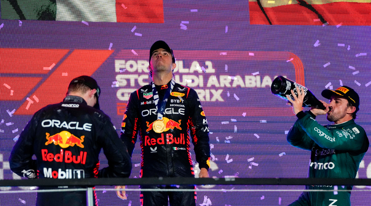 Saudi Arabian Grand Prix Highlights Sergio Perez and Max Verstappen get Red Bull one-two, Russell replaces Alonso on the podium post race Motor-sport News