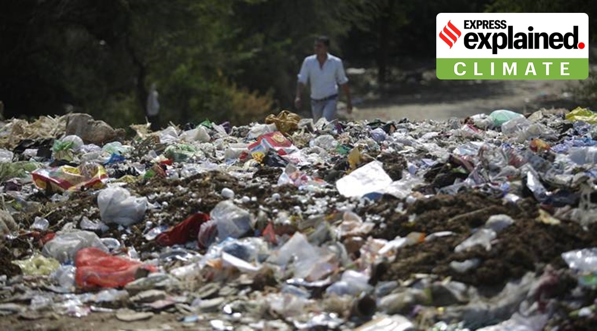 plastic waste piled up in delhi