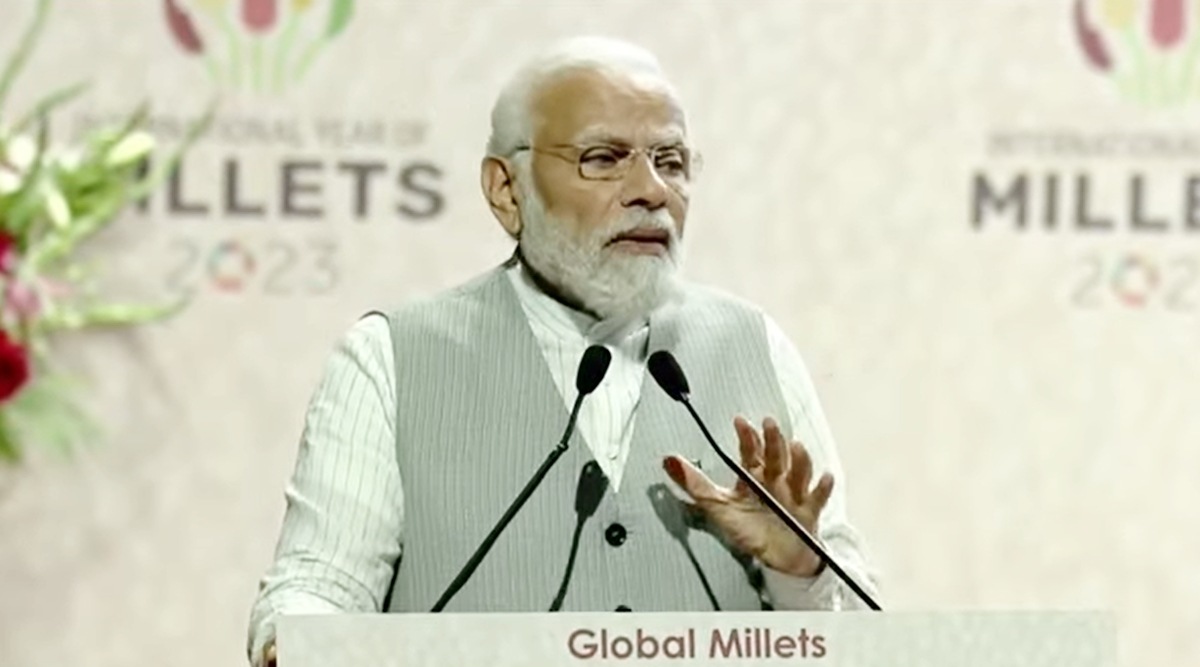 Prime Minister Narendra Modi speaking